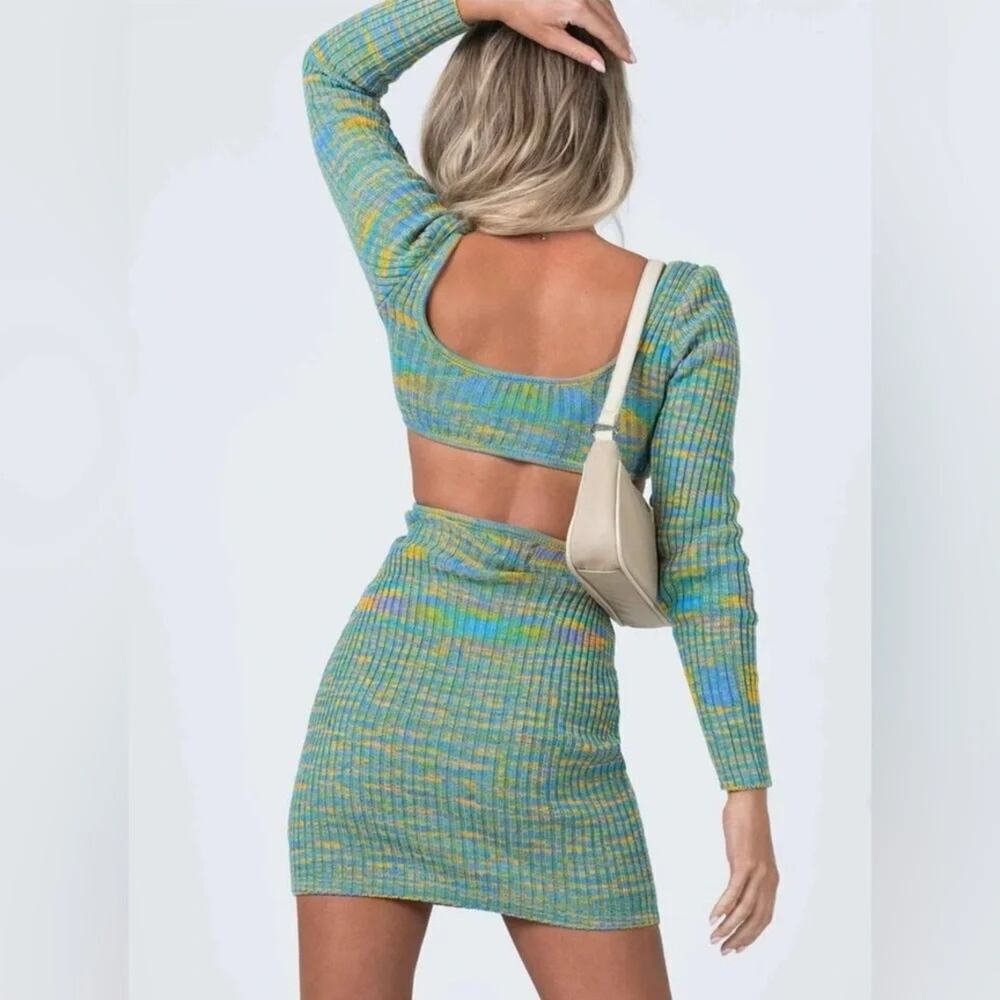 Princess Polly Lucia Cutout Ring Front Knit Bodycon Mini Dress NWT Size 10 - Picture 4 of 11